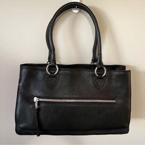 Valentina large leather rectangular tote bag